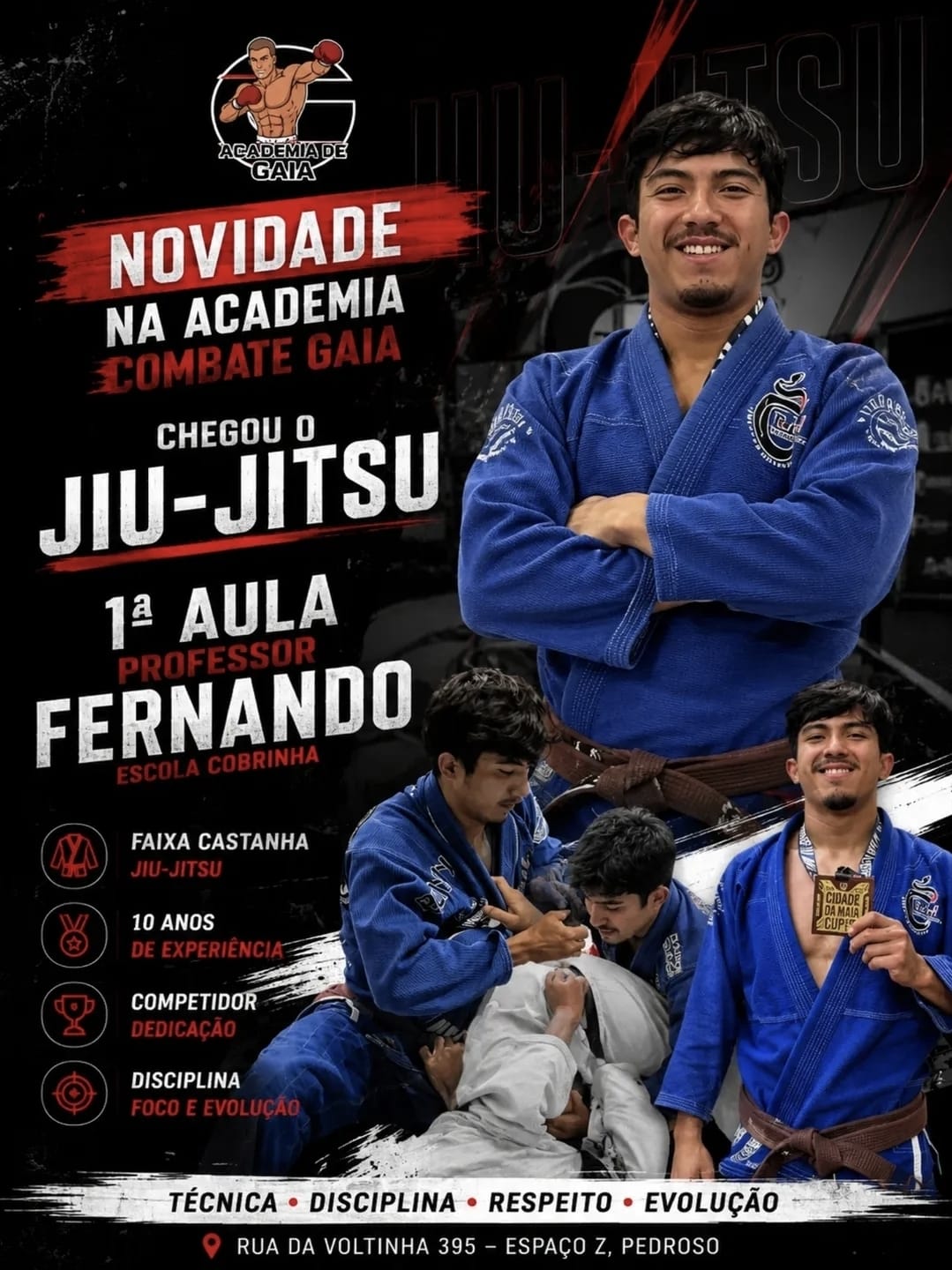Jiujitsu na Academia Combate de Gaia